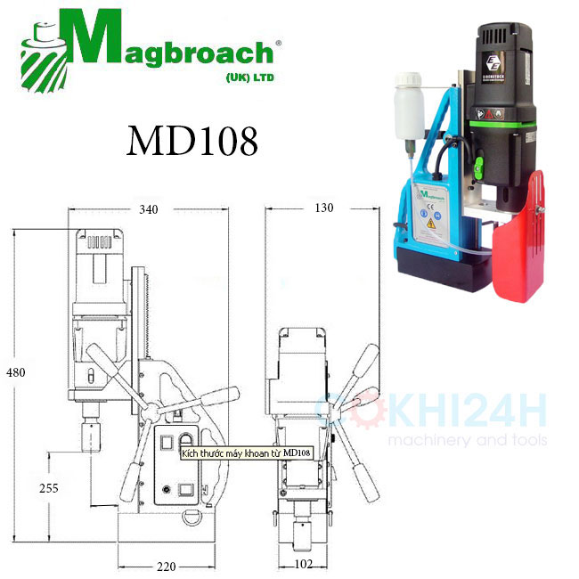 chi tiết máy khoan từ MD108