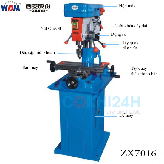 chi tiết máy khoan phay ZX7016