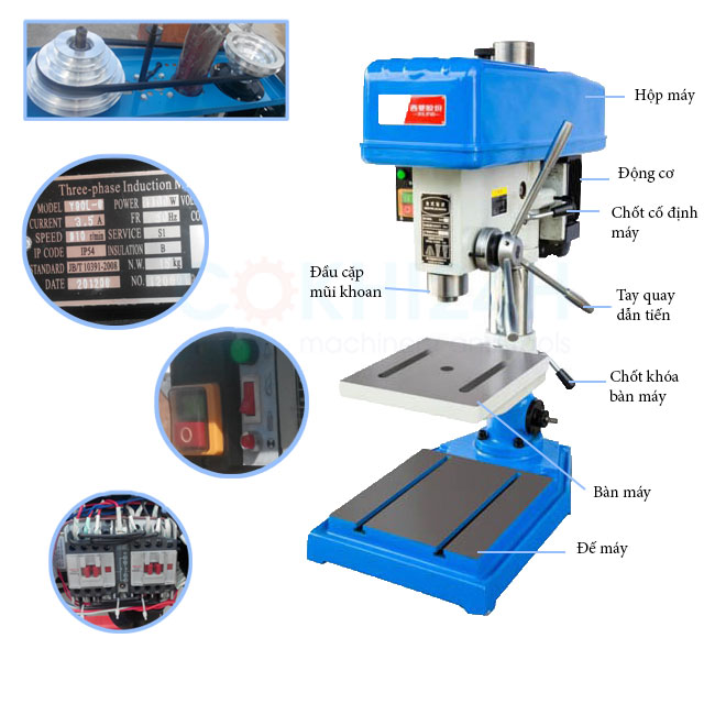 chi tiết máy khoan bàn WDDM ZS41 Series