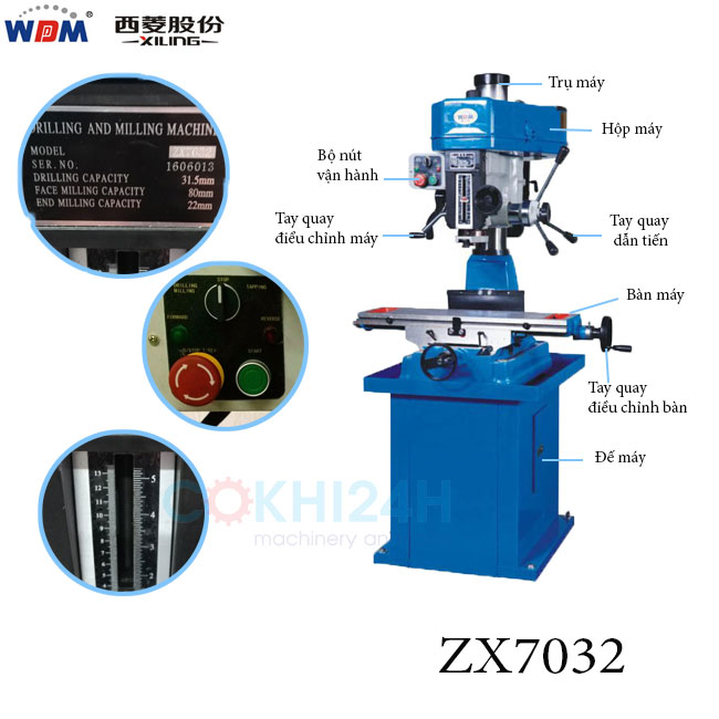 chi tiết máy khoan phay WDDM ZX7032
