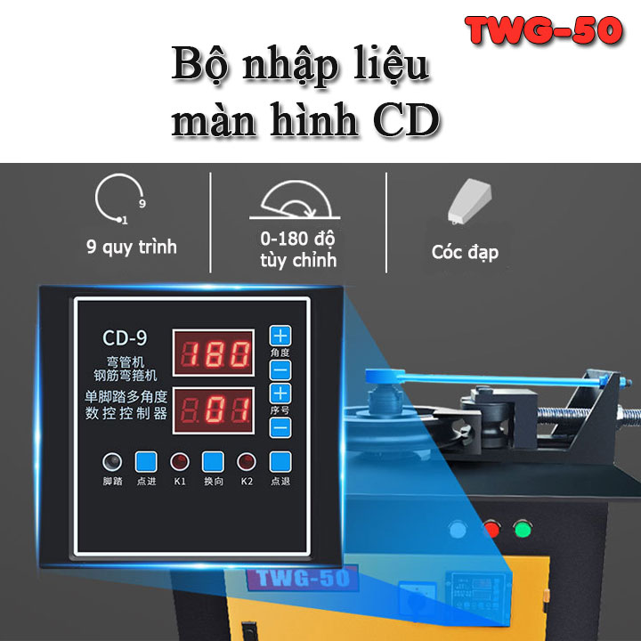 máy uốn ống tự động bằng thủy lực twg-50